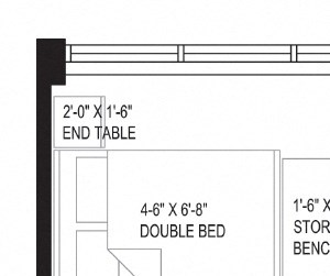 1 Bed 1 Bath Floorplan 1 Bed 1 Bath Floorplan